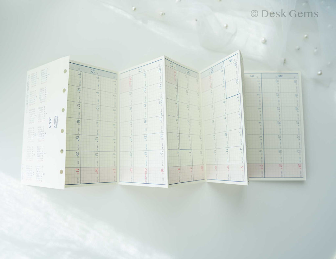 Atabo Accordion Fold Calendar Insert - 2025