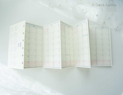 Atabo Accordion Fold Calendar Insert - 2025