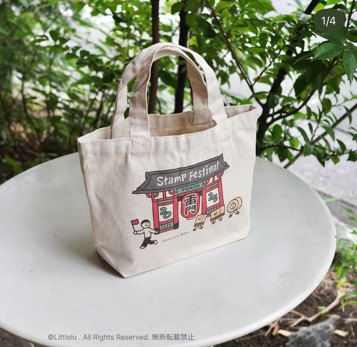 Littlelu Mini Canvas Tote - Stamp Festival Limited Edition