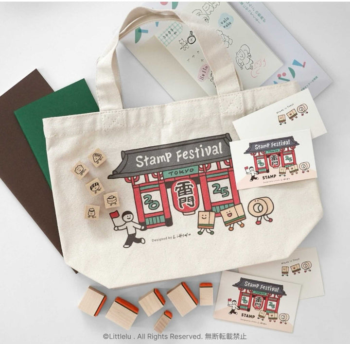 Littlelu Mini Canvas Tote - Stamp Festival Limited Edition