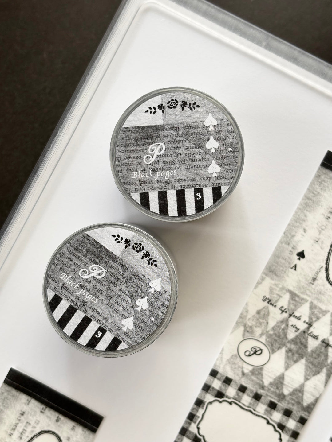 Pion Washi Tape - Black Pages