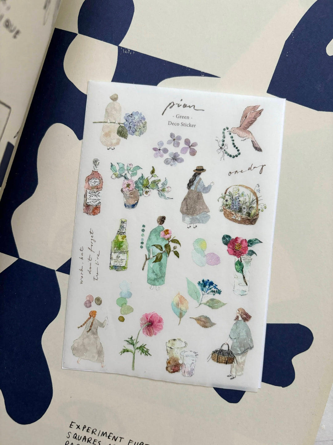 Pion Die-cut Paper Stickers - Green