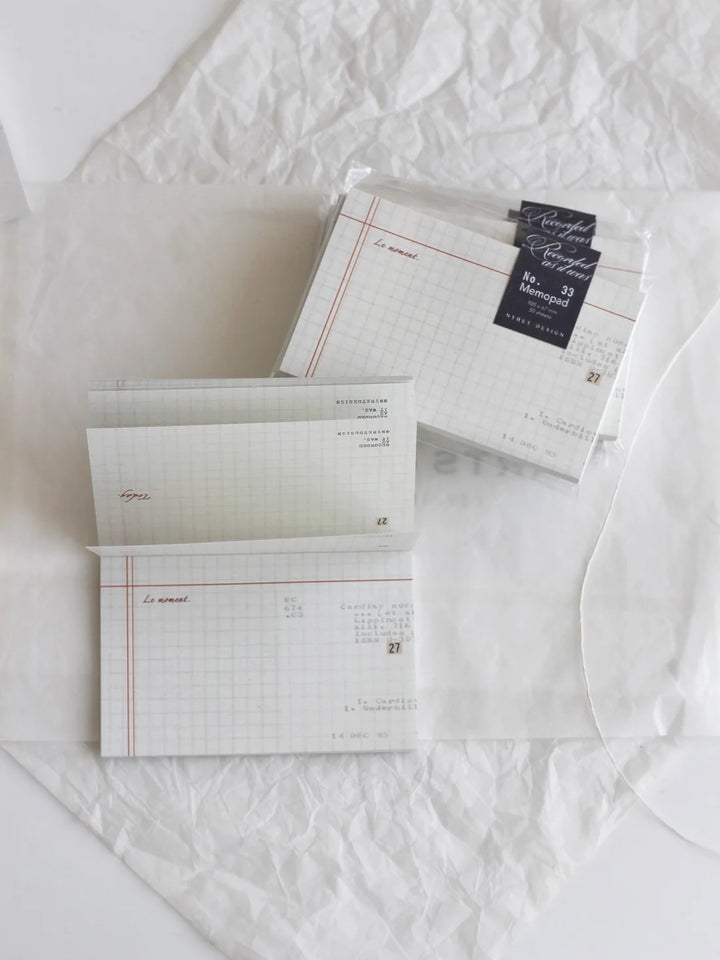 NYRET Design Original Memo Pad (No.31 - No.34) - Recorded as it was