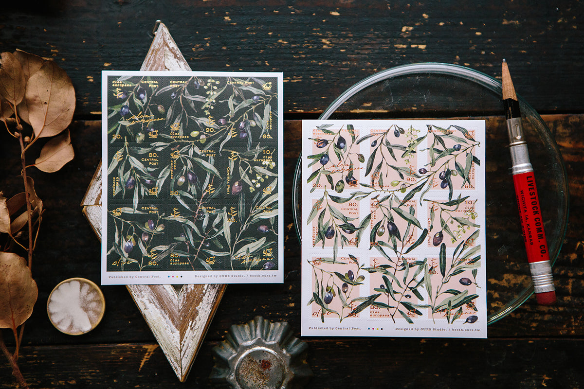 OURS Olive Branches Stamp Sticker 