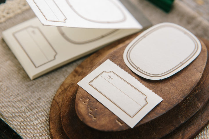 OURS Ellipse Label Letterpress Book