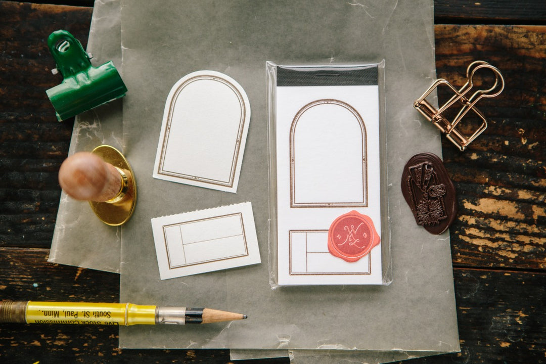 OURS Window Label Letterpress Book