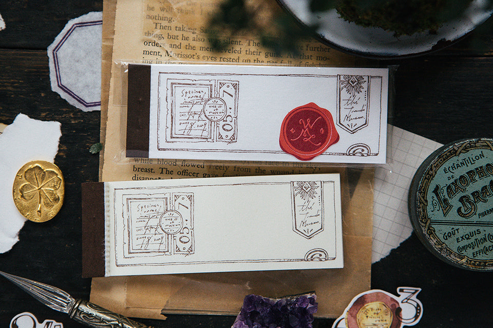 OURS Slide Glass letterpress label book