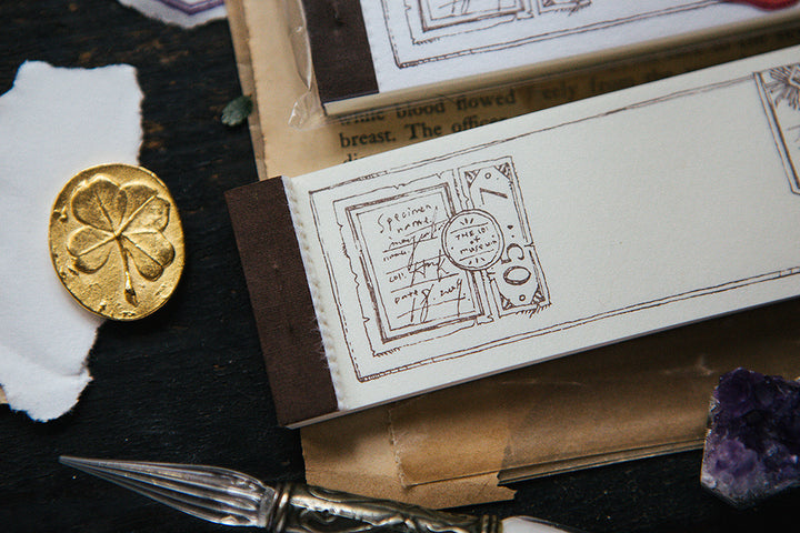OURS Slide Glass letterpress label book