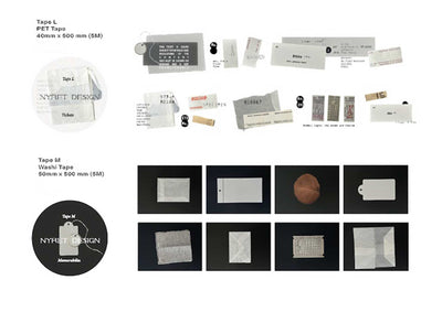 NYRET Design Original Washi Tapes - L, M, O & N