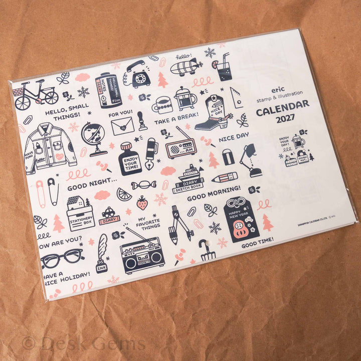 Eric Small Things Wall Calendar 2027 - Cover with charming hand-drawn illustrations