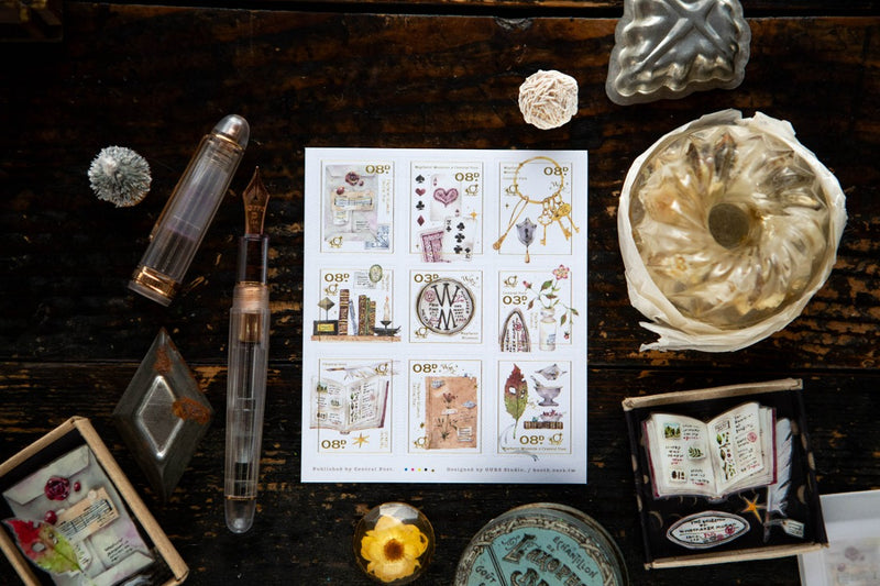 OURS Desk of a Botanist Stamp Sticker