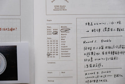 OURS Studio Research Notes Notebook