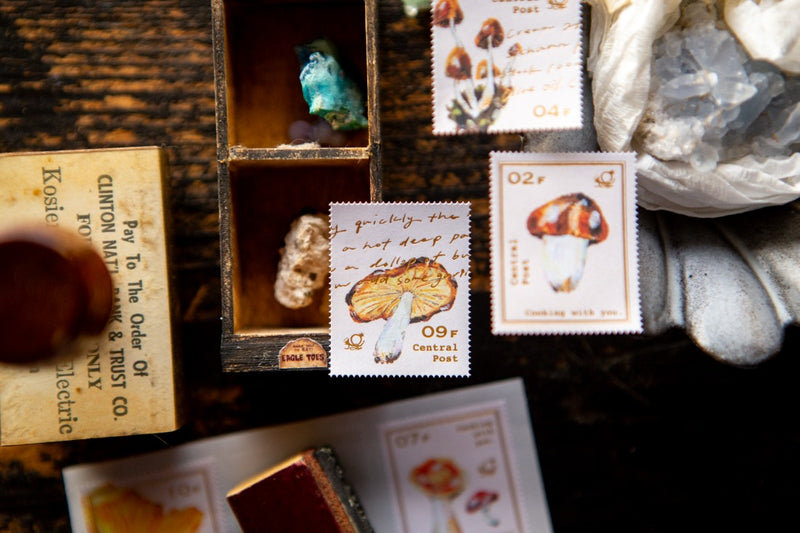 OURS Mushroom Recipe Stamp Sticker