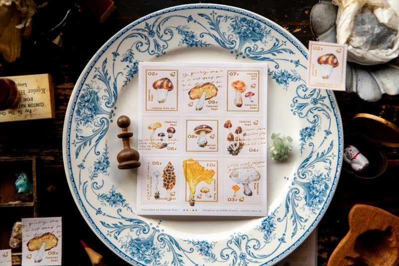 OURS Mushroom Recipe Stamp Sticker