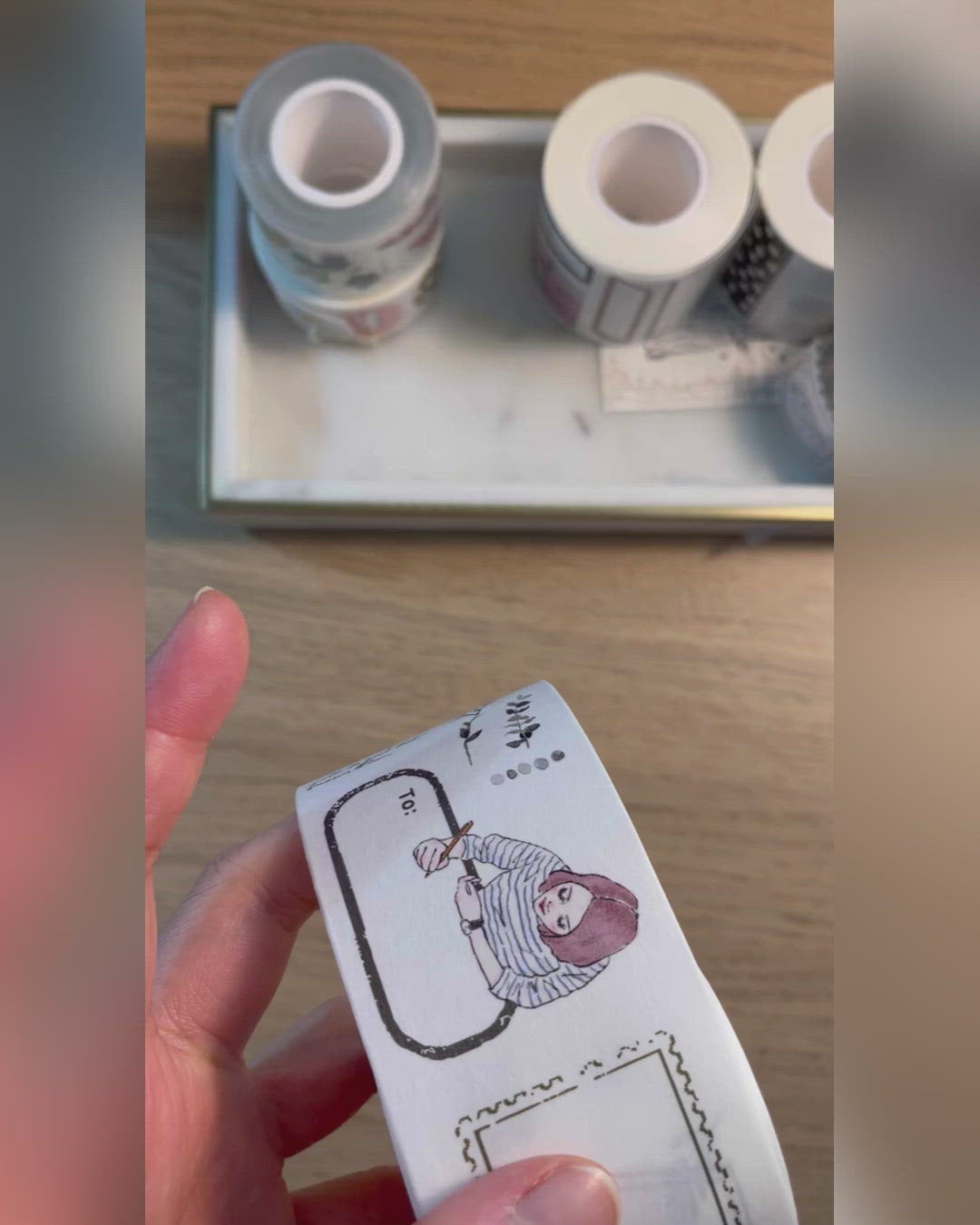 Pion Washi Tape - Label and Girls