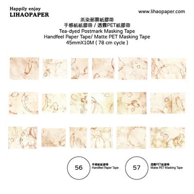 Lihaopaper Tea Stain Postal Stamps Tape