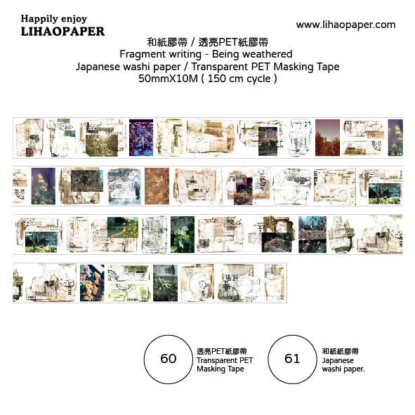 Lihaopaper Fragment Writing Tape - Being Weathered 