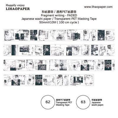 Lihaopaper Fragment Writing Tape - Faded
