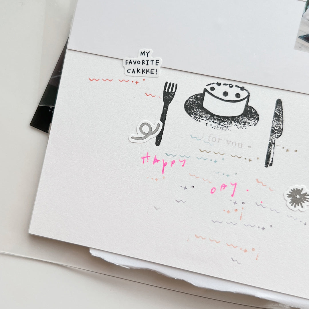 New Phavourite PC 9pt.(3) Tiny Text Rubber Stamp Set