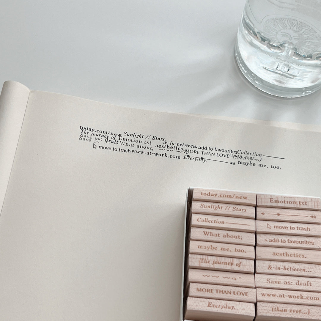 New Phavourite PC 9pt.(3) Tiny Text Rubber Stamp Set