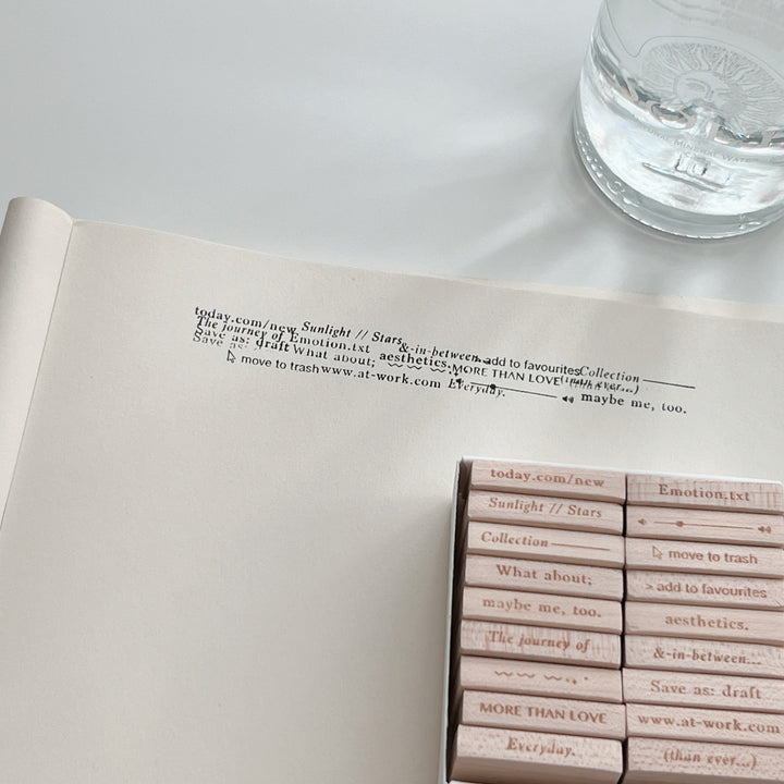New Phavourite PC 9pt.(3) Tiny Text Rubber Stamp Set
