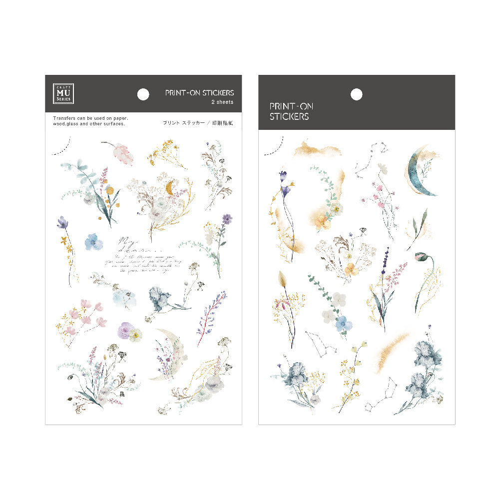 MU Print-on Stickers - No. 196 - Moonlight Flowers