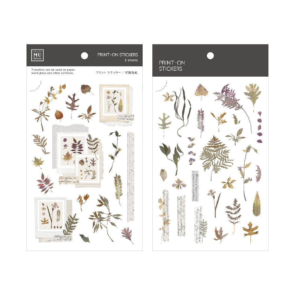 MU Print-on Stickers - No. 199 - Framed Foliage