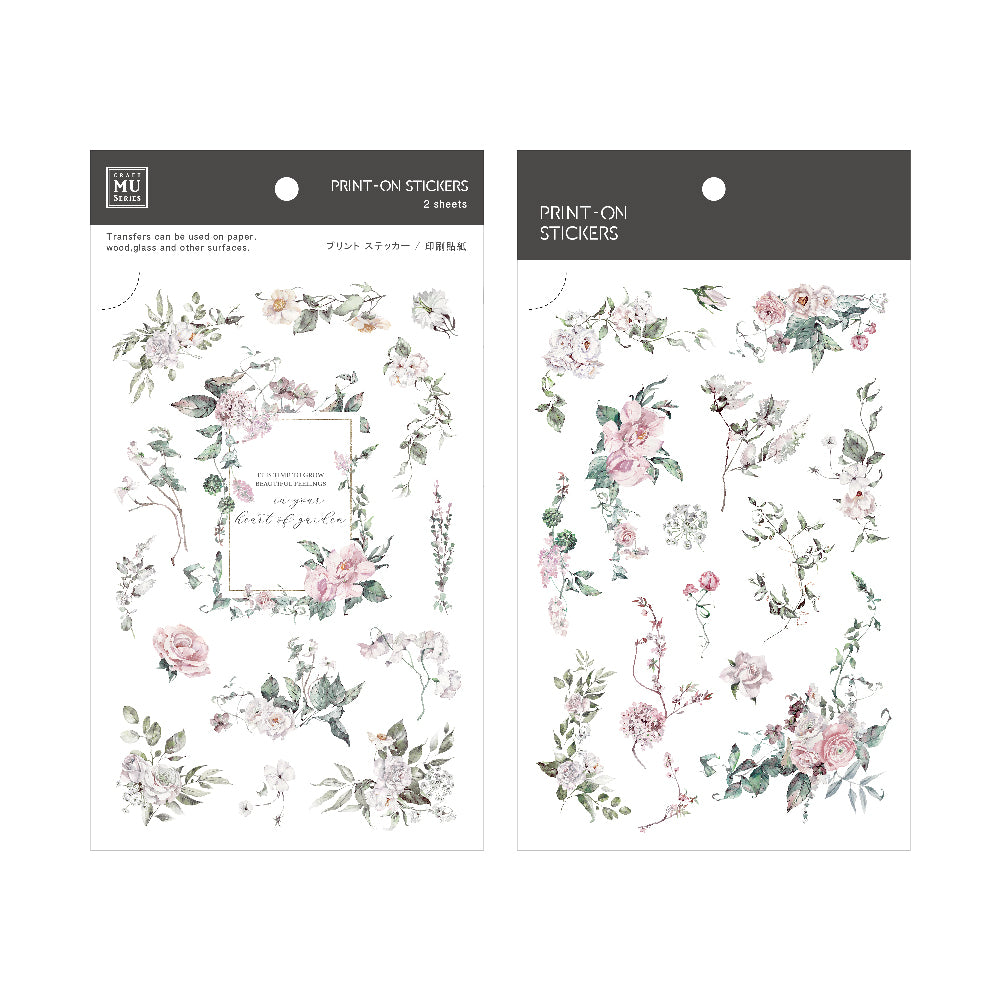 MU Print-on Stickers - No. 204 - Heart of Garden