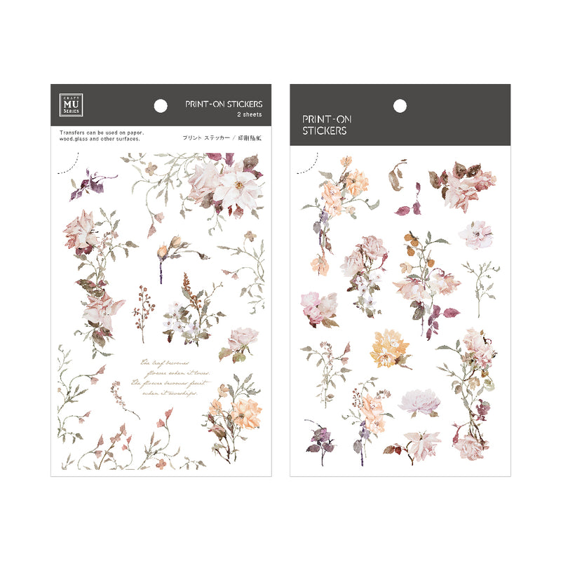 MU Print-on Stickers - No. 205 - Flower Blooms