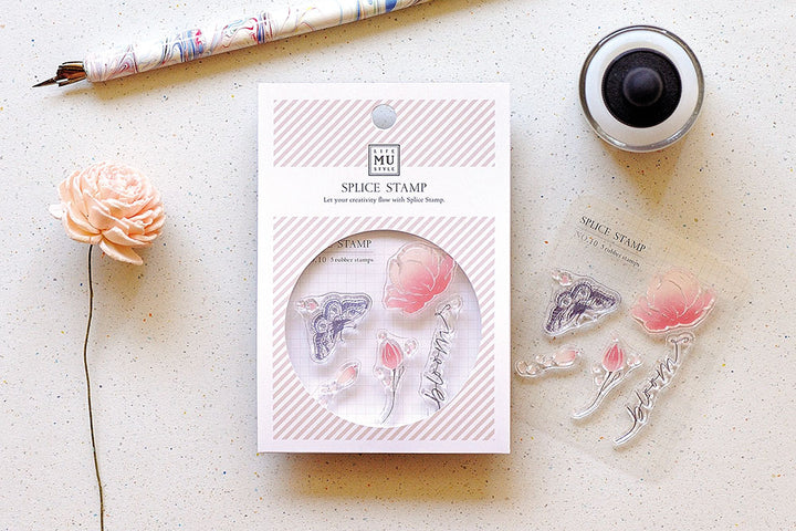 MU Splice Clear Stamps - No. 10 - Butterfly and Peony