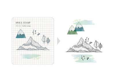 MU Splice Clear Stamps - No. 11 - Islands and Mountains
