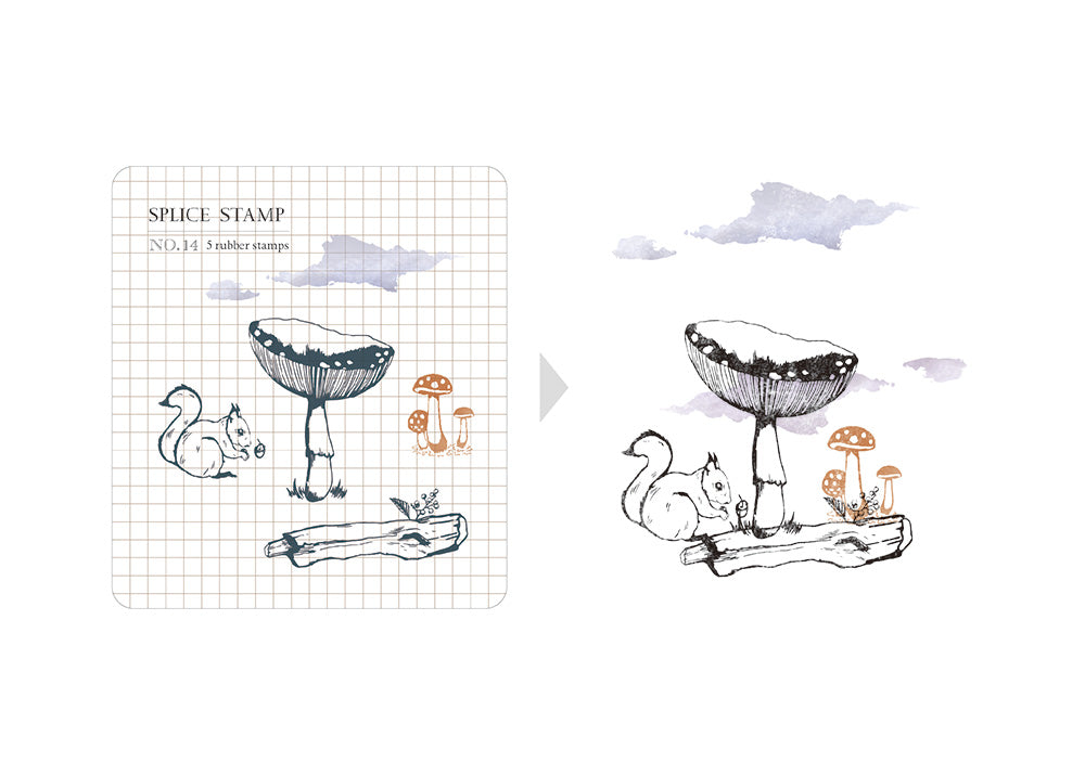 MU Splice Clear Stamps - No. 14 - Forest Floor