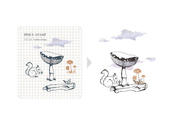 MU Splice Clear Stamps - No. 14 - Forest Floor