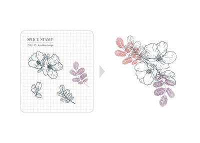 MU Splice Clear Stamps - No. 15 - Flower Branch