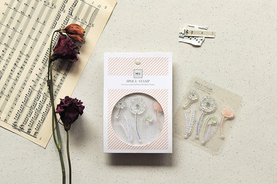 MU Splice Clear Stamps - No. 16 - Flowers on a Stem