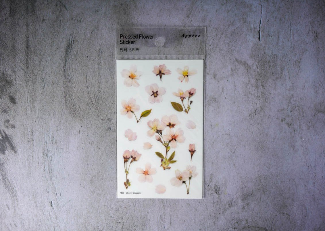 Appree Pressed Flower Stickers - Cherry Blossom
