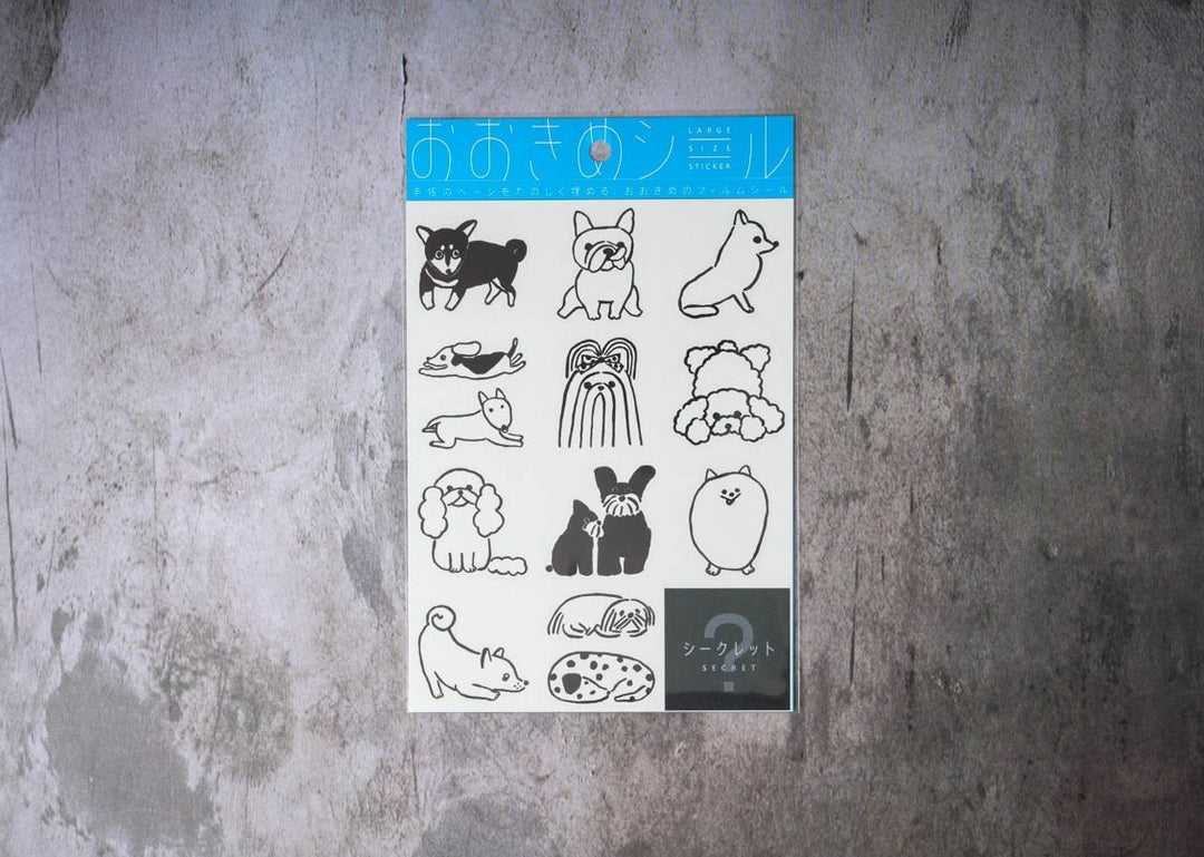 Hitotoki Large Size Stickers - Dogs