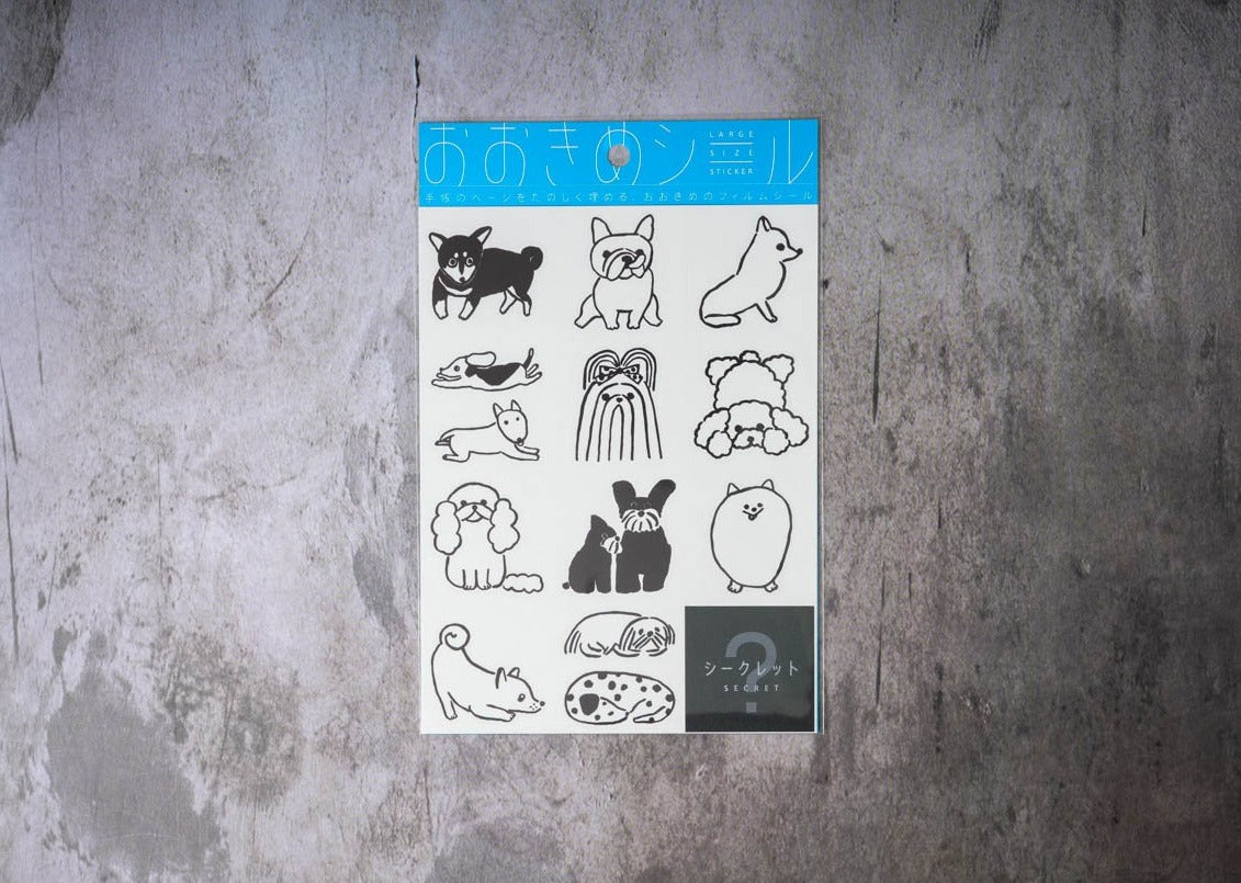 Hitotoki Large Size Stickers - Dogs