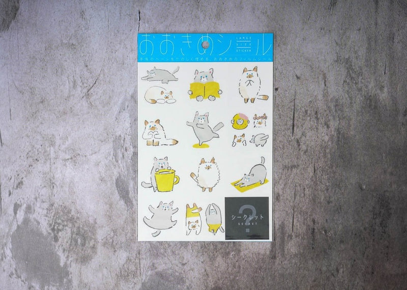 Hitotoki Large Size Stickers - Cats