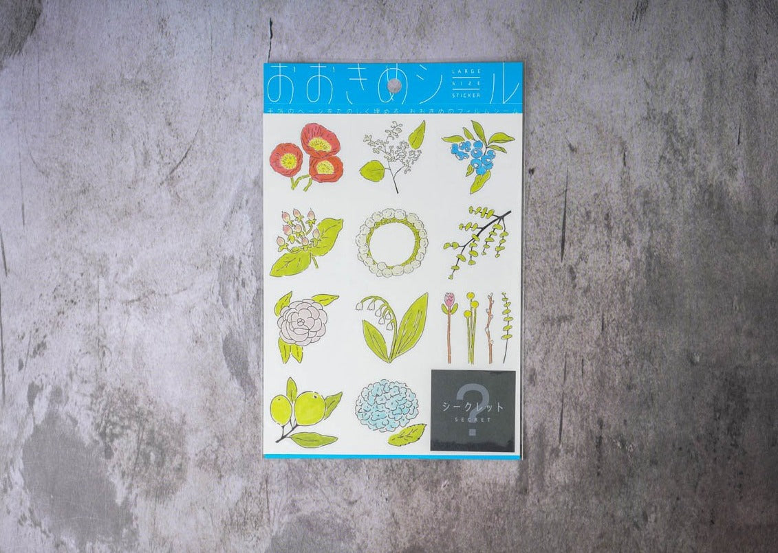 Hitotoki Large Size Stickers - Flowers