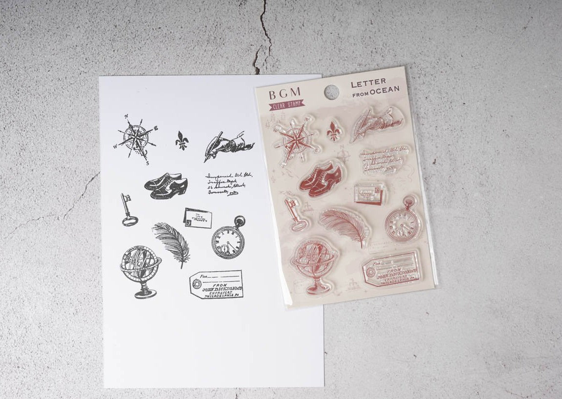 BGM Clear Stamp - Retro Letter1