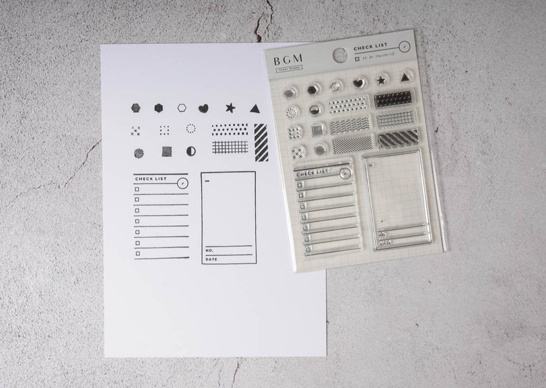 BGM Clear Stamp - Check List