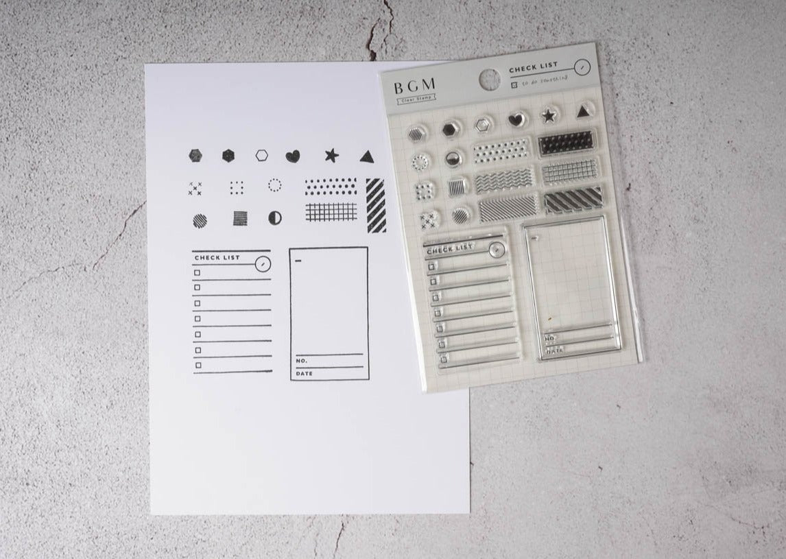 BGM Clear Stamp - Check List