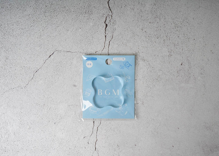 BGM Clear Acrylic Stamp Block - Flower Shape small