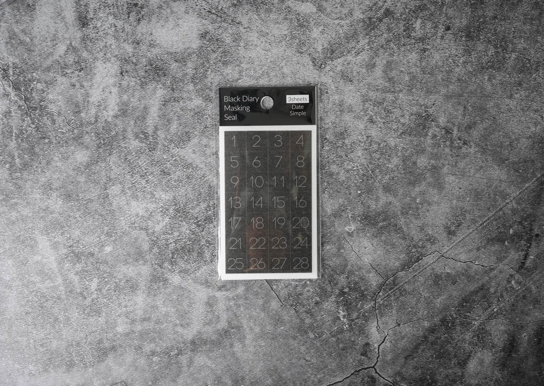 Black Diary Masking Seal - Date