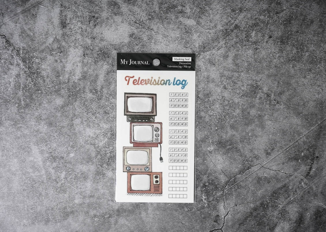 Pine Book My Journal Masking Seal - TV Log