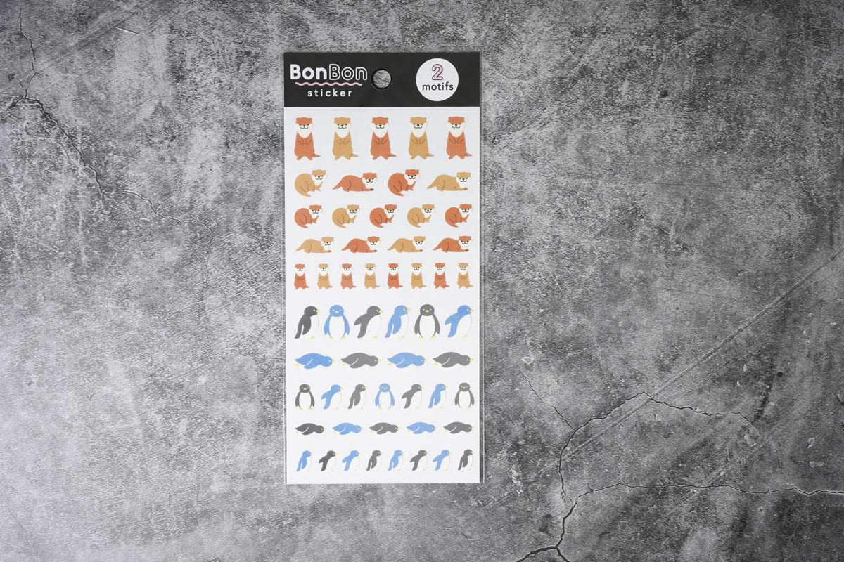 Mind Wave BonBon Sticker - Otters and Penguins