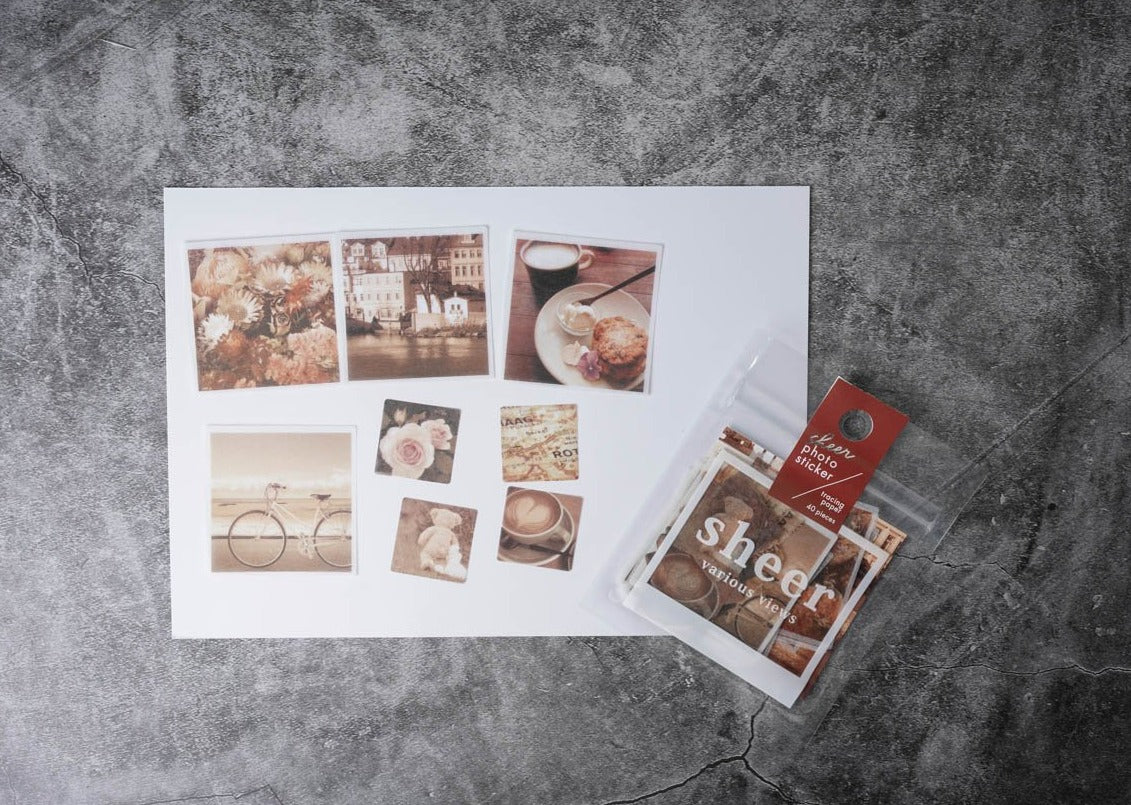 Mind Wave Sheer Photo Sticker - Brown