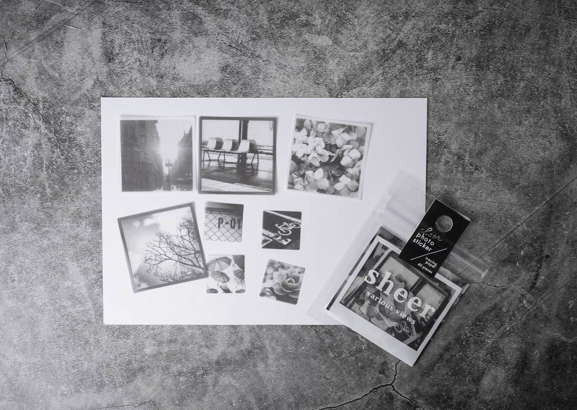 Mind Wave Sheer Photo Sticker - Monochrome