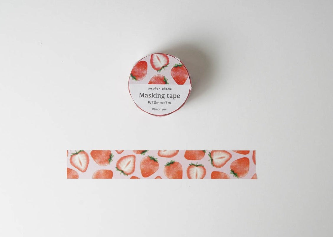 Papier Platz Moriyue Washi Tape - Strawberries